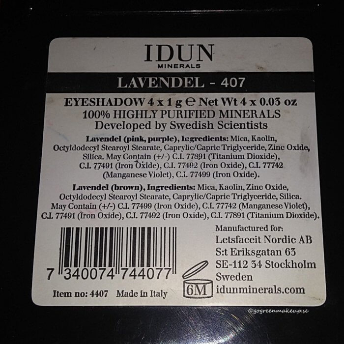 IDUN Minerals Lavendel Palett
