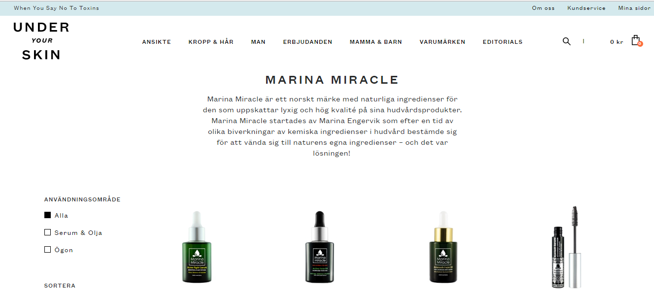 Marina Miracle i Sverige